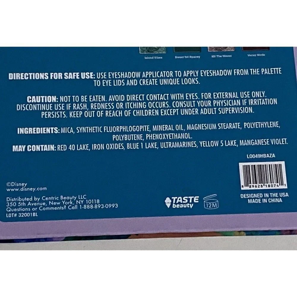 Disney Lilo & Stitch 9 Shade Color Pan Eyeshadow Palette‎ Taste Beauty NEW
